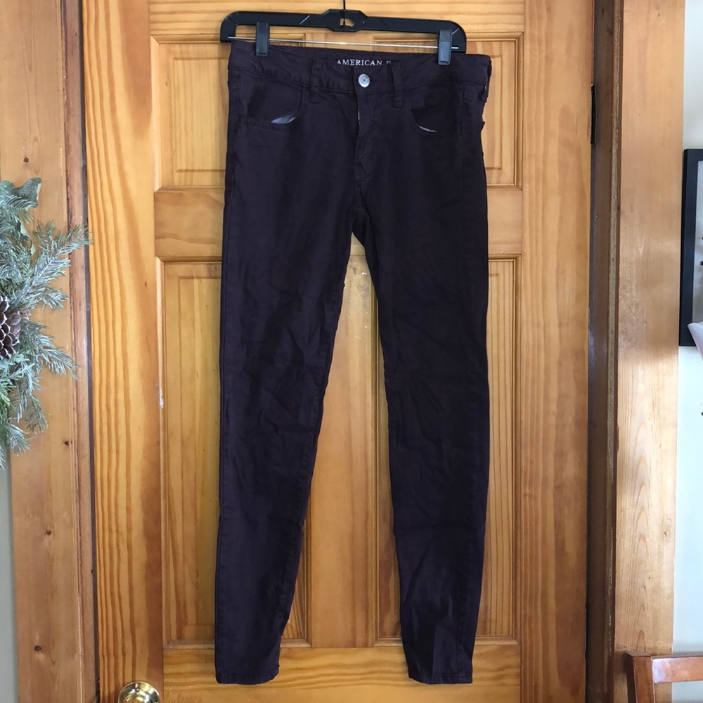 Dark purple American Eagle skinny jeans